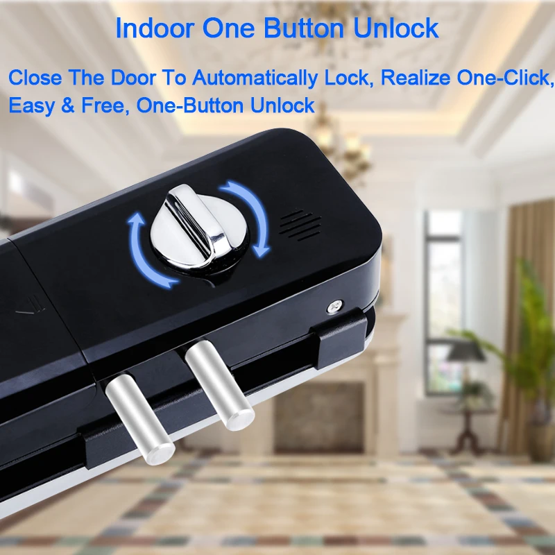 Digital Door Lock Glass Electric With Touch Fingerprint Keypad Smart Card Remote Control Office Home electronic | Безопасность и