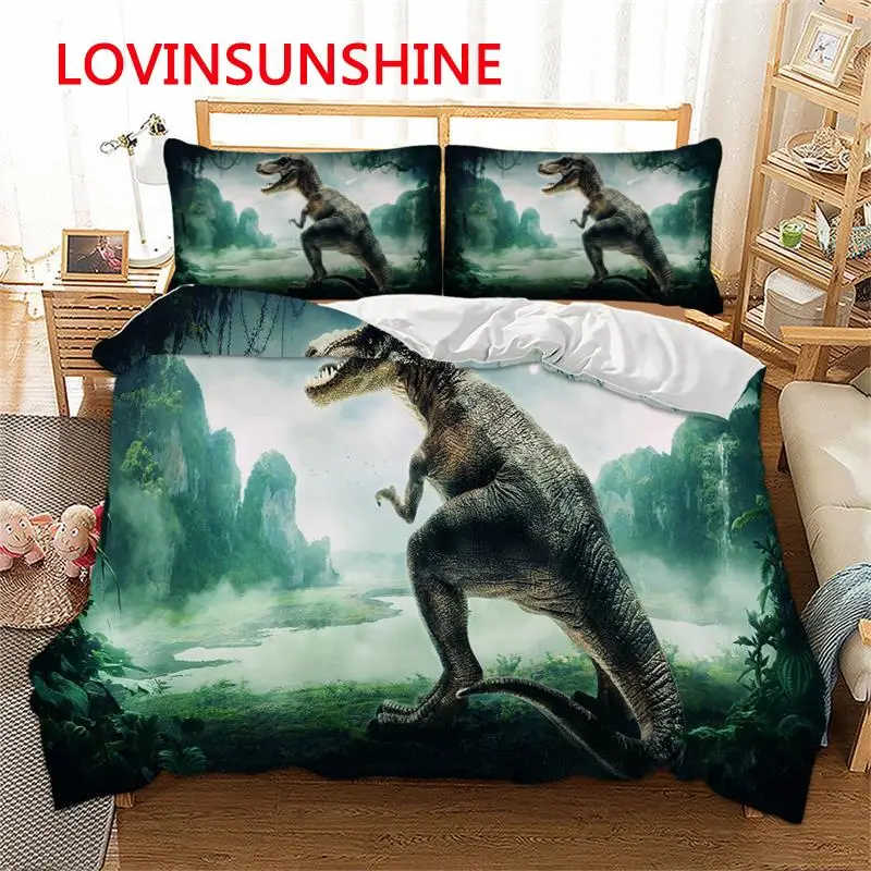 LOVINSUNSHINE 3d Динозавр Beding набор мультфильм печатных для детей покрывало постельное белье с наволочкой пододеяльник король AB#3