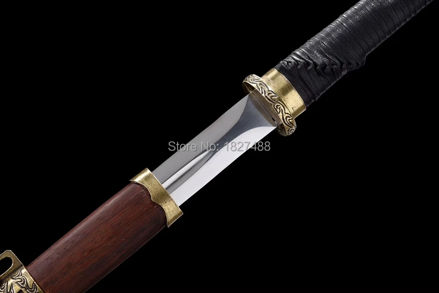 Азиатский меч сабля Katana Full Tang 1095 двойной край из углеродистой стали очень острый