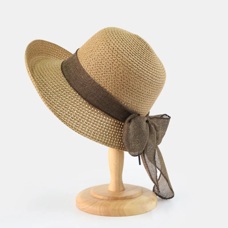 

Summer Sun Hats For Women Foldable 2018 Straw Sunbonnet Wide Brim Floppy Cloche Hat Vacation Beach Style Chapeau Paille Femme