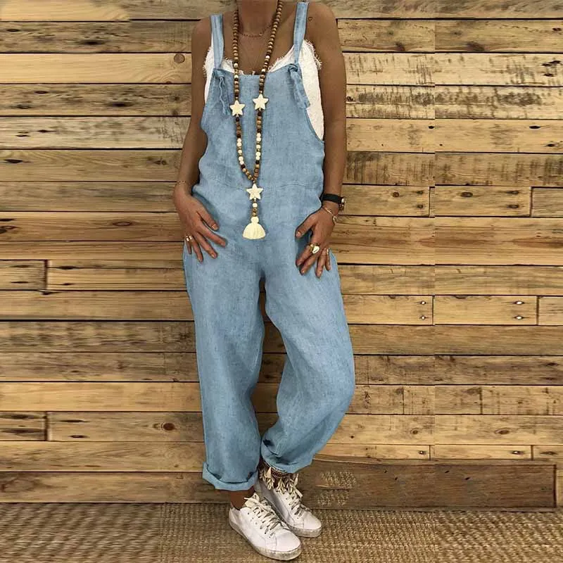 Льняные комбинезоны большого размера винтажные повседневные Комбинезоны