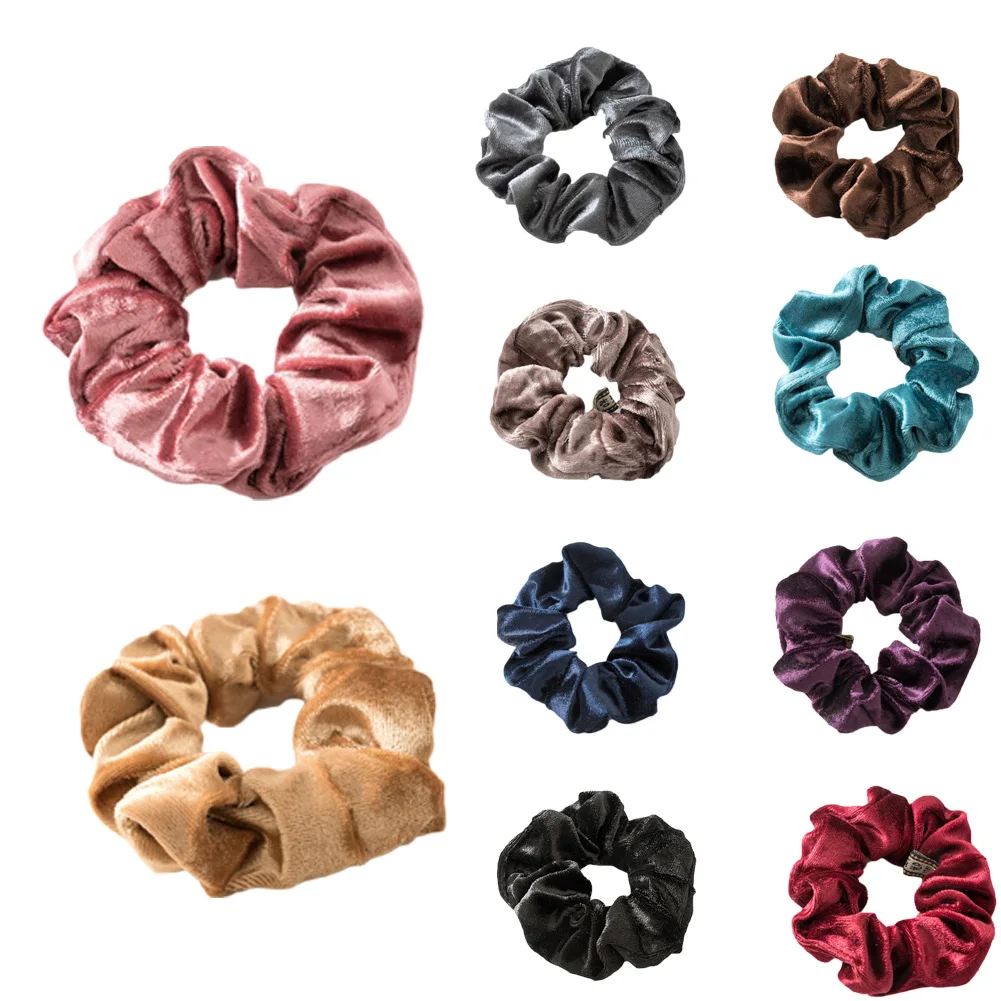 1PC Women Elegant Velvet Elastic Hair Bands Ponytail Holder Girls Scrunchies Rubber Band Hairbands Lady Accessories |