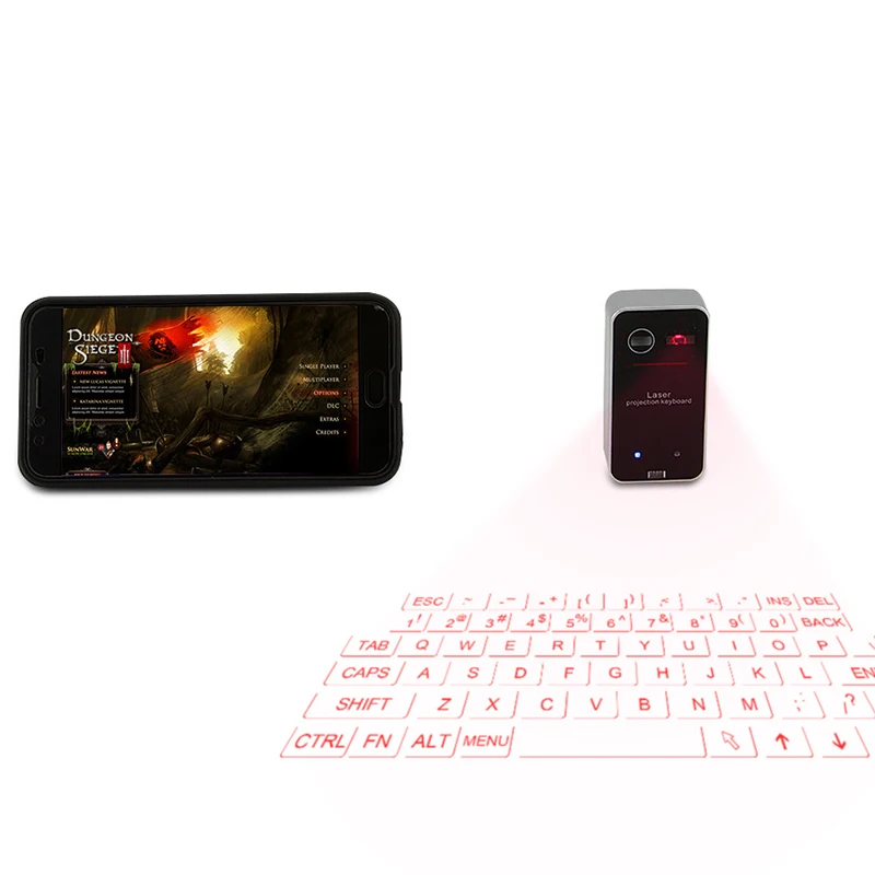 Беспроводная лазерная проекция Bluetooth Виртуальная клавиатура для Iphone Ipad