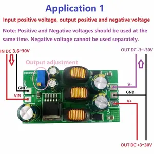 Преобразователь DYKB, 20 Вт, 5 В, 30 В, до +-5 В, +-6 В, +-9 В +-12 В +-15 в +-24 В, повышающий понижающий преобразователь, положительный и отрицательный модуль повышения мощности