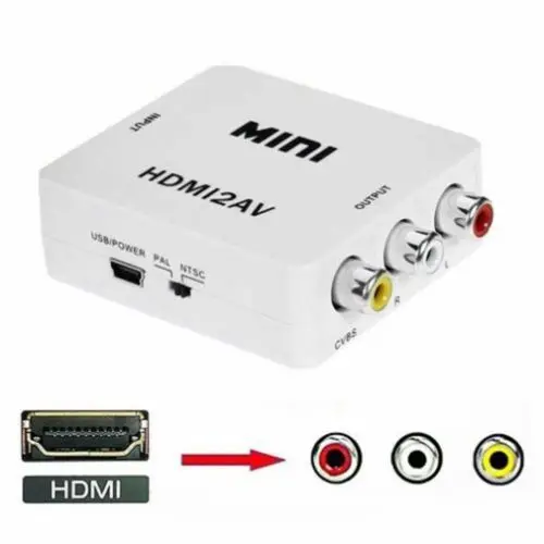 HDMI к RCA AV/CVBs 1080P композитный видео аудио адаптер конвертер для PAL/NTSC |