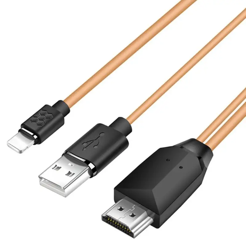 8Pin до 1080 P HDMI HDTV AV цифровой ТВ адаптер конвертер кабель провода для iPhone 6/7/8/X