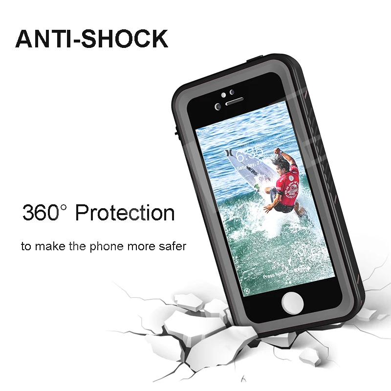 Супер водонепроницаемый чехол для iPhone 5 5S SE ударопрочный дайвинга на открытом