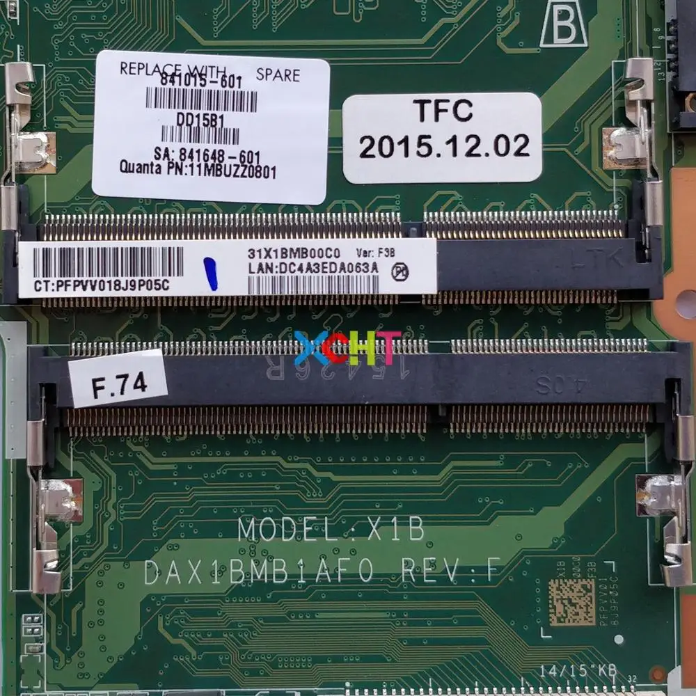 841015-601 841015-001 DAX1BMB1AF0 w i7-6500U CPU N16S-GT-S-A2 GPU для ноутбука HP серии 14-AB материнская плата ПК