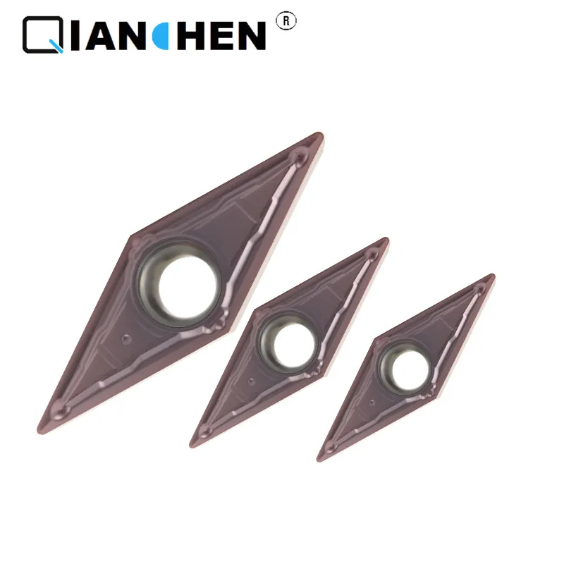 Qianchen Independent original high Precision performance highquality hardness CNC VBMT160404-MV XC7129 carbide inserts