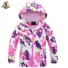 Ветровка для девочек, куртка для детей, одежда 2021, Брендовая верхняя одежда для девочек из флиса с цветочным рисунком, пальто, весенне-осенние детские куртки