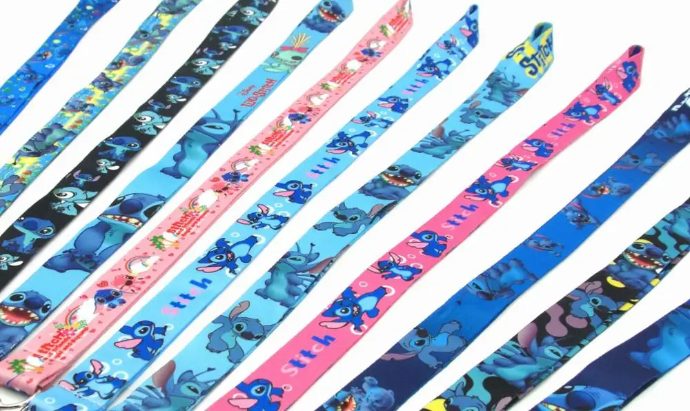 20 шт Lilo & Stitch key lanyards id бейдж держатель брелок ремни для мобильного телефона