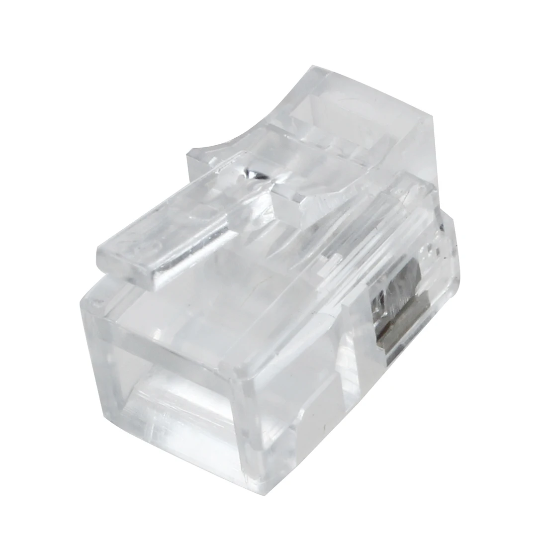Прозрачный пластиковый 30 шт 4P4C коннектор RJ9 телефонный адаптер