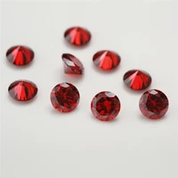 100pcslot 0 8mm3 5mm round shape loose cz stone garnet color aaaaa cubic zirconia synthetic gems for jewelry diy stone