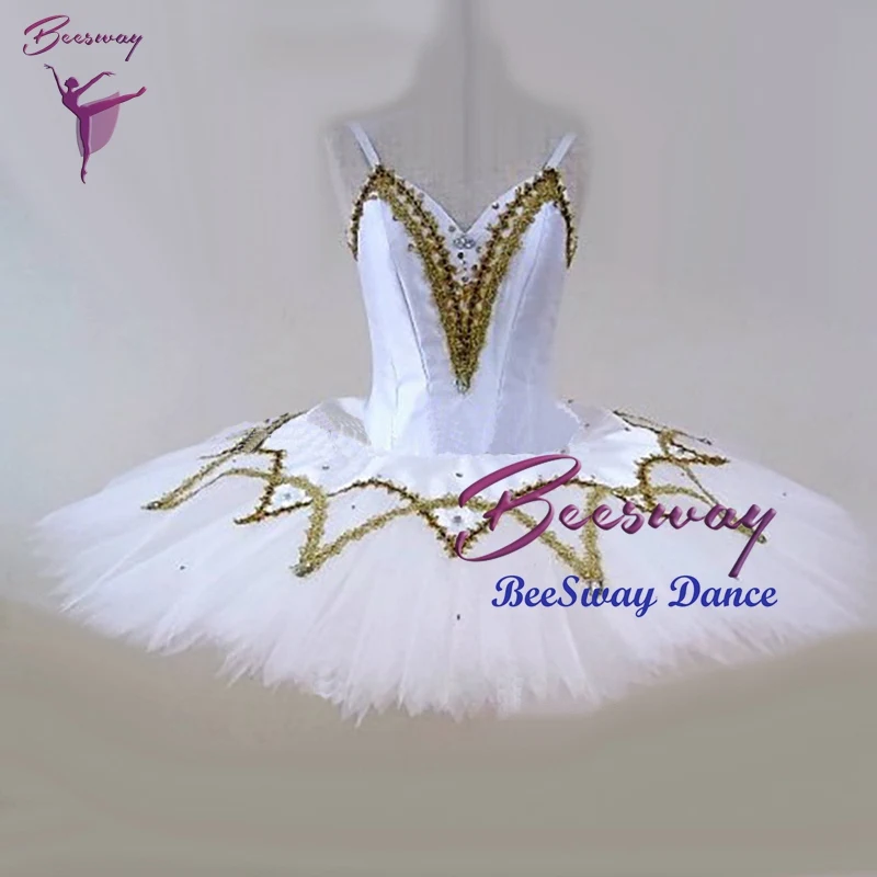 

white Swan Lake Professional Ballet Tutu for Girls Ballerina Professional Ballet Costume Women Pancake Tutu