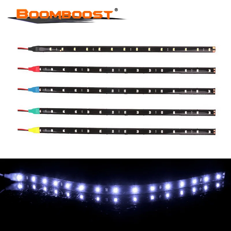 15SMD 1 шт. светодиодный автомобильный дневный ходовой светильник гибкий