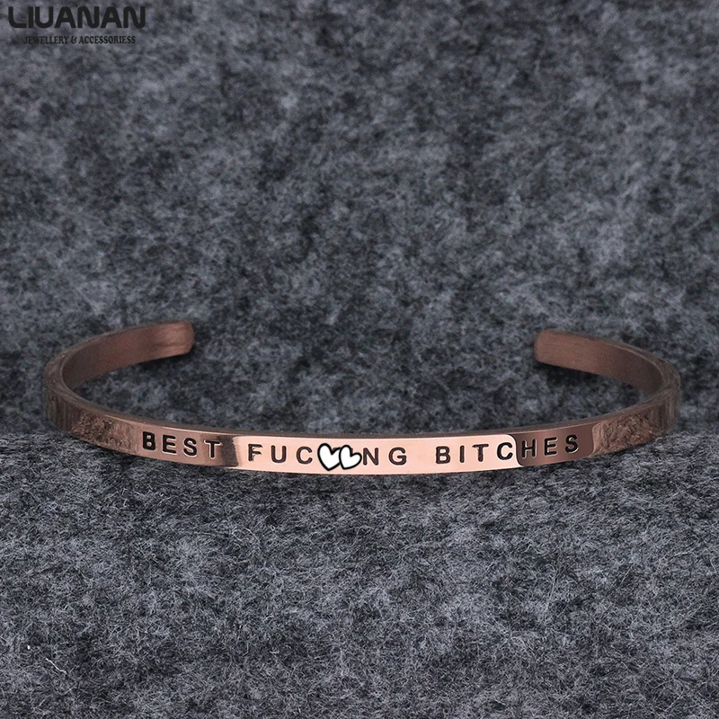Браслет из нержавеющей стали Открытый браслет BFF|Браслеты| |