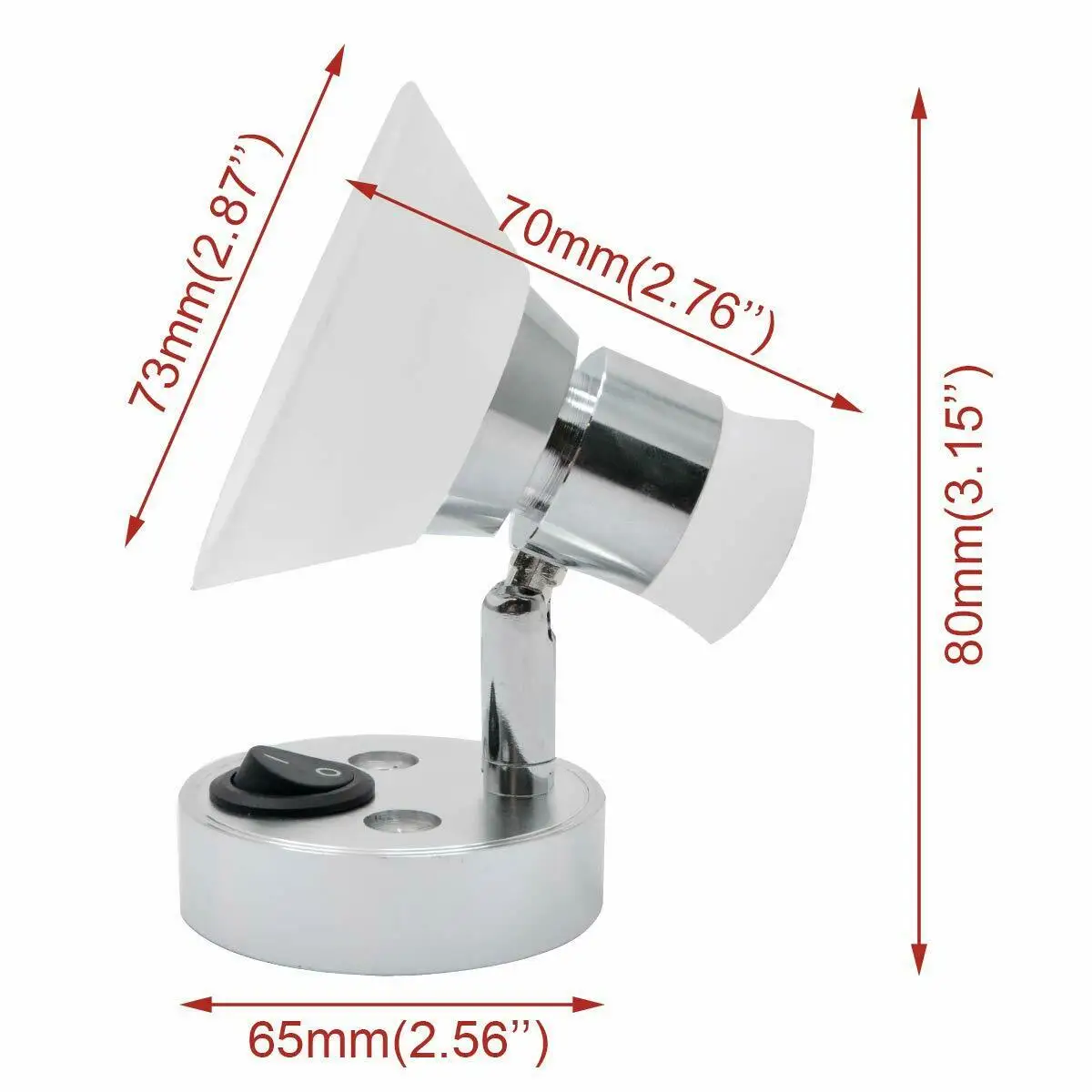 2 шт. внутренний Светодиодный точечный светильник для чтения переключатель