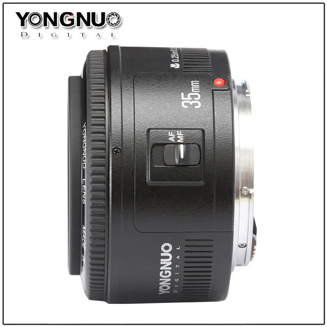 Фотообъектив 35 мм YONGNUO YN широкоугольный объектив для фотокамеры AF/MF Nikon/Canon