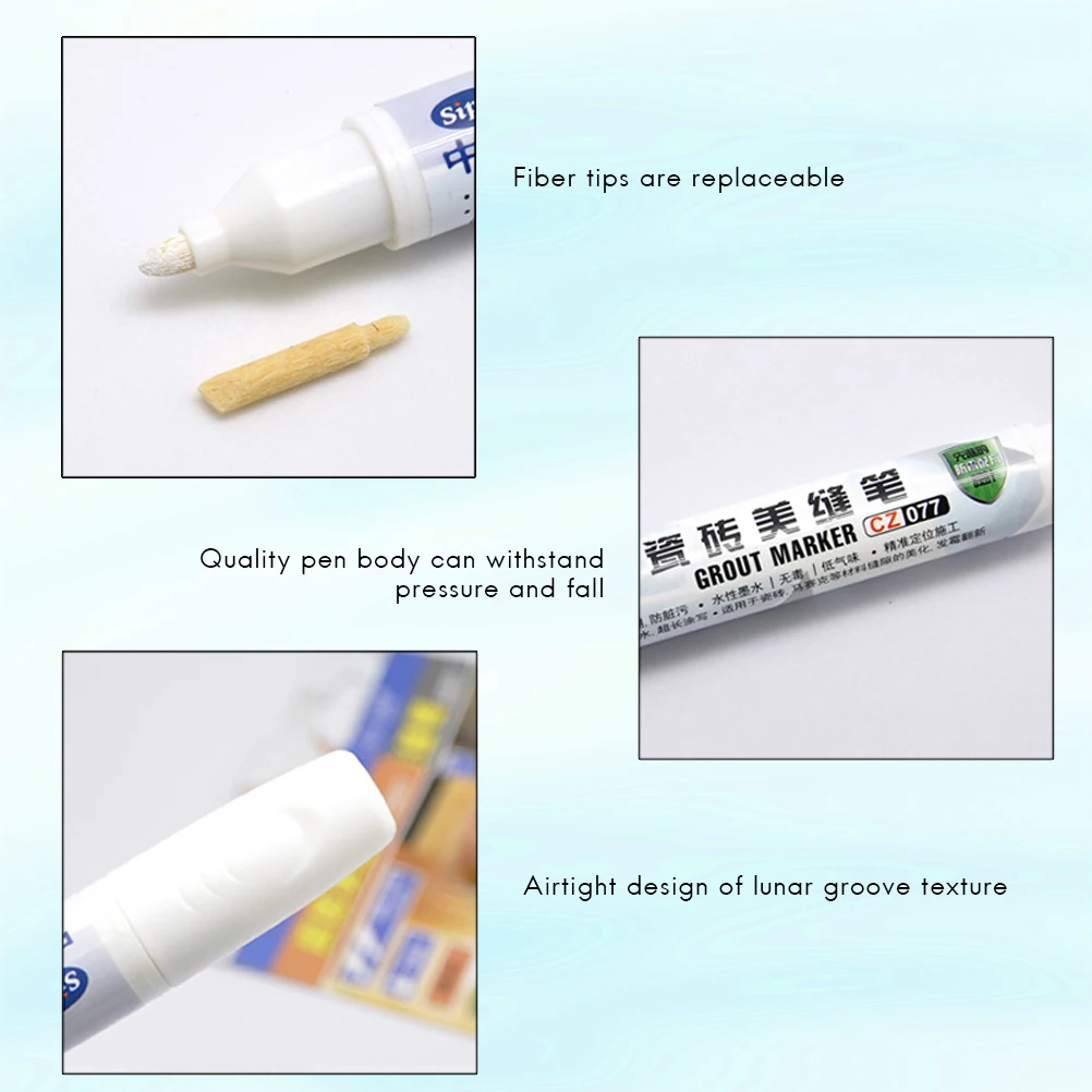 yellow Tile Gap Repair Refill Pen Grout Refresher for Kitchen Shower Bathroom Paint Cleaner Filling Agents Wall Porcelain | Обустройство