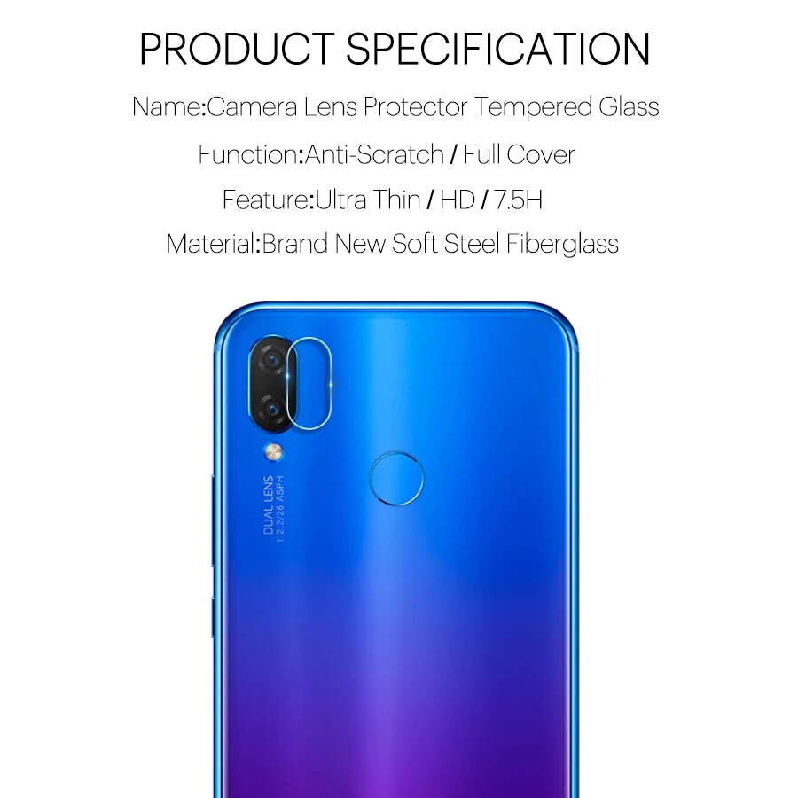 Закаленное стекло для задней камеры Huawei nova 3i 3e mate 10 20 p20 lite pro honor Защитная пленка