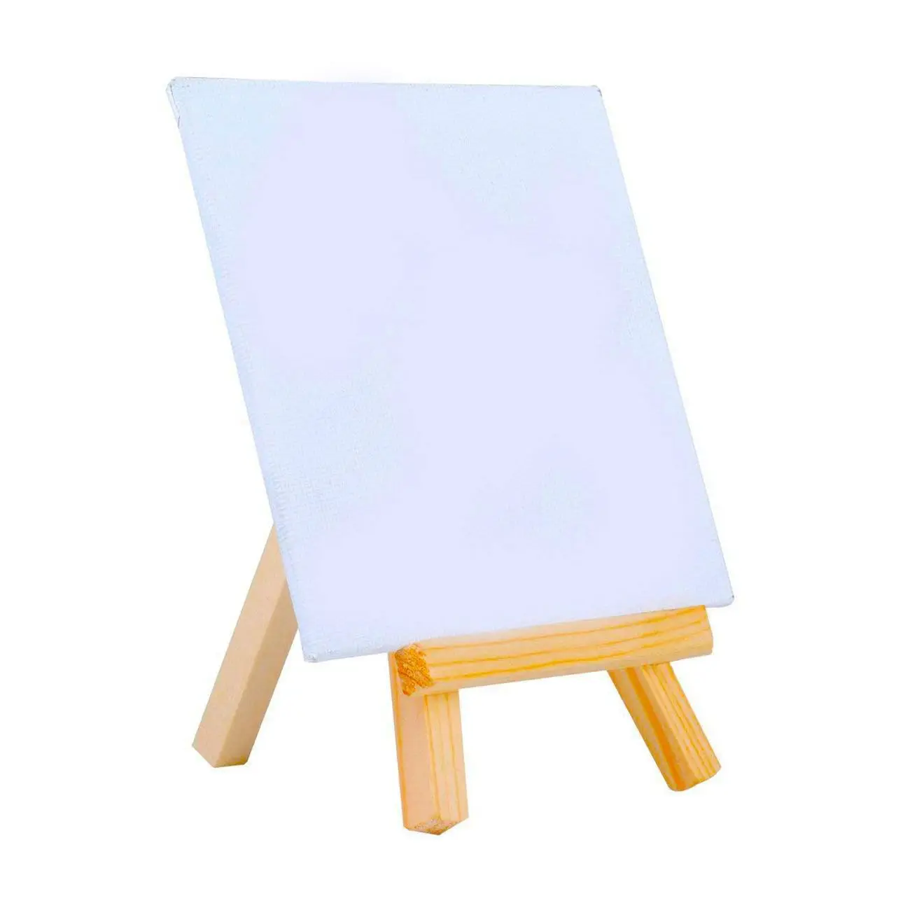 4 by Inch Mini Canvas Combined with 3 5 Tiny Wood Easels Set for Paintings Craft Small Acrylics Oil Projects | Канцтовары для офиса
