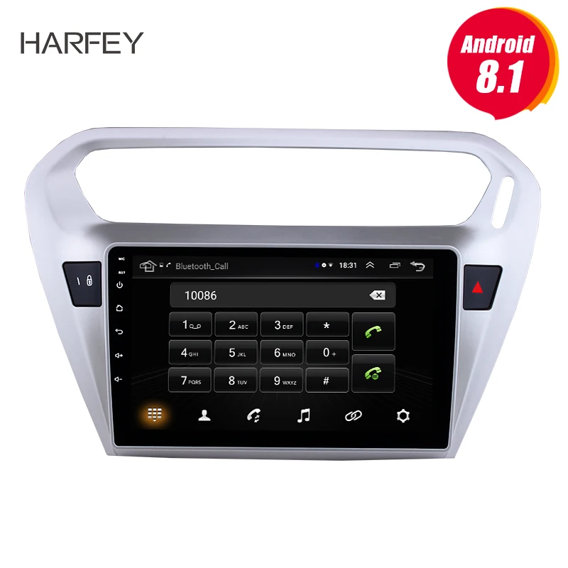 Сенсорный экран Harfey радио Bluetooth 9 &quotAndroid 8 1 GPS Navi для Citroen Elysee Peguot 301 2013 2015 TPMS DVR SD 3G WiFi