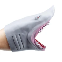 plastic shark hand puppet for story tpr animal head gloves kids toys gift animal head figure vividly kids toy model gifts