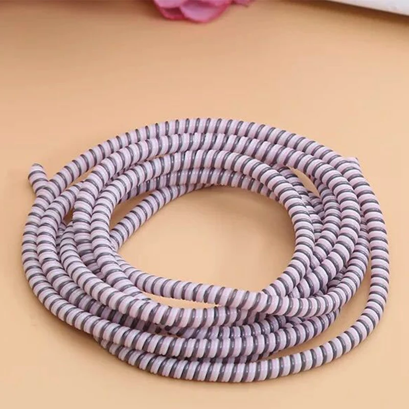 1.4M Colors Data Cable Protective Sleeve Spring Twine For Iphone Android Usb Charging Earphone Case Cover Bobbin Winder | Электроника