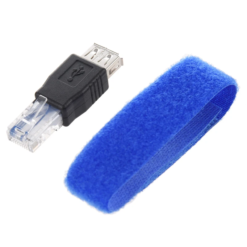 Адаптер синий кабель галстук 2 шт. ethernet RJ45 папа к USB Разъем конвертер адаптер +