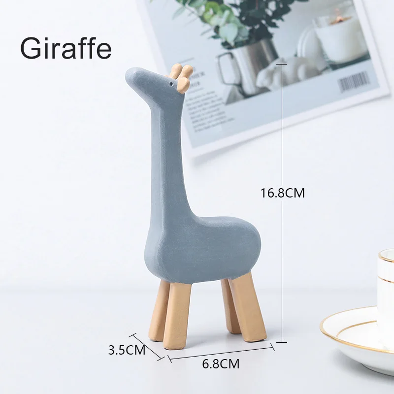 home decoration accessories decor modern ornaments Nordic for living room bedroom office desk rustic Figures Animals kawaii | Дом и сад