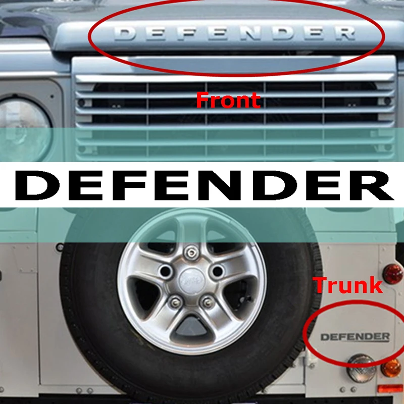 JDM Стиль автомобиля Стикеры для Land Rover DEFENDER Письмо Эмблема хвостовая часть задний