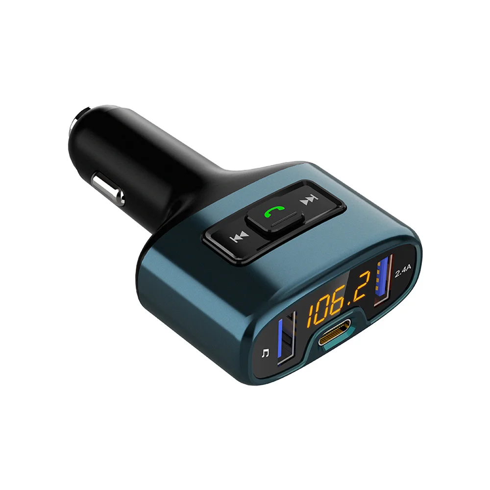 Автомобильный fm трансмиттер 18 W Зарядное устройство адаптер Bluetooth V4.2 MP3 плеер ЖК