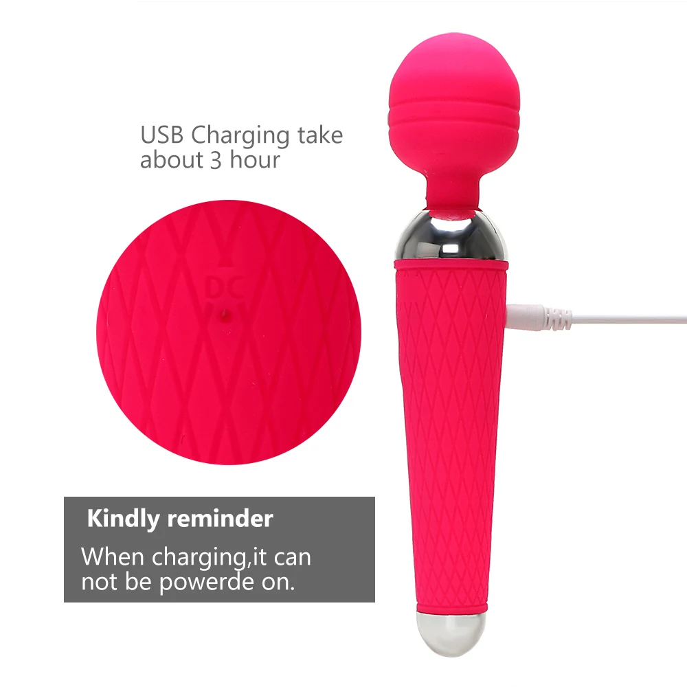 VATINE AV стержень вибраторы тихий для женщин Мощный USB зарядка Вибратор Волшебная