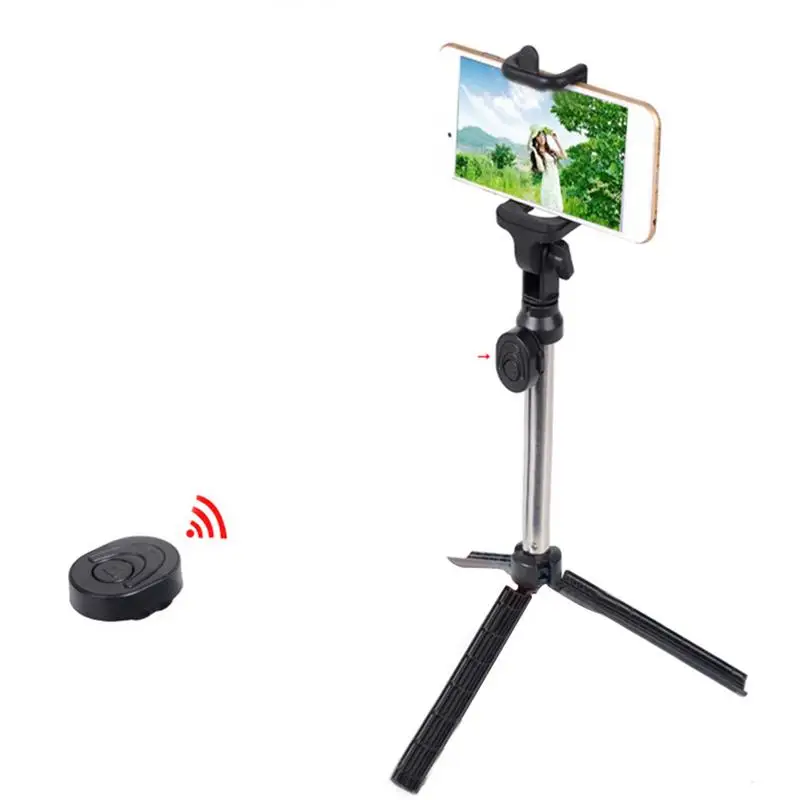 Mini Selfie Stick Extendable Handheld Fold Self-portrait Bluetooth Holder Lightweight Travel Hiking Devices With Tripod Mount |