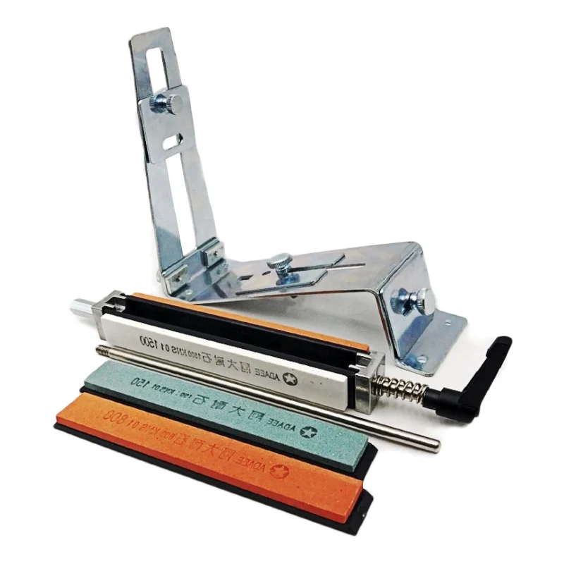 

Knife Sharpener Professional Kitchen Sharpening System Tools Suit For All Iron Steel Fix-Angle With 4 Stones Whetstone