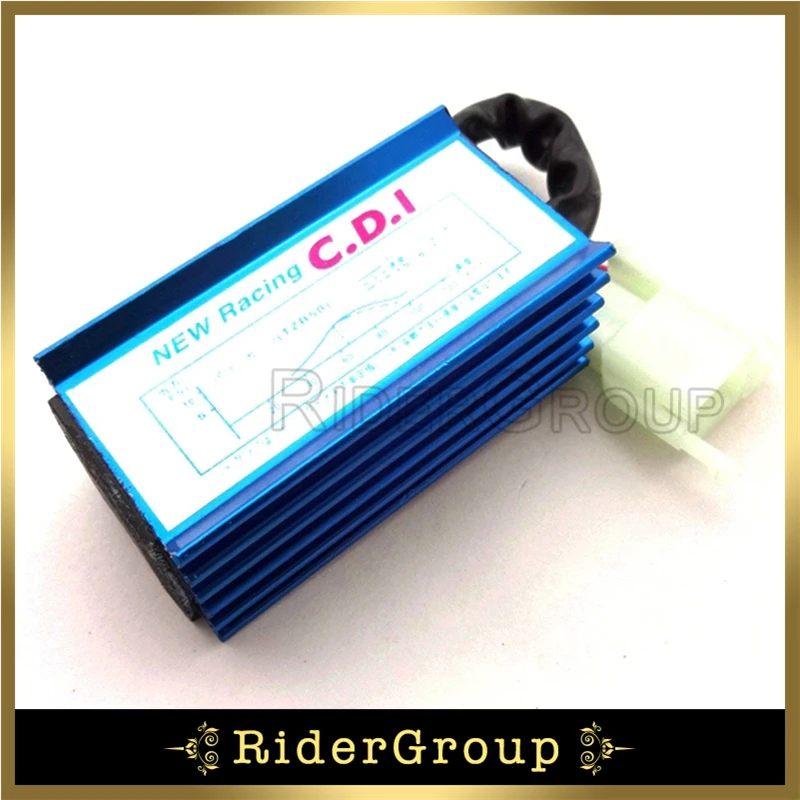 Синий гоночный 6 Pin зажигания AC CDI Коробка для 150cc 160cc 200cc 250cc двигатель яма Байк