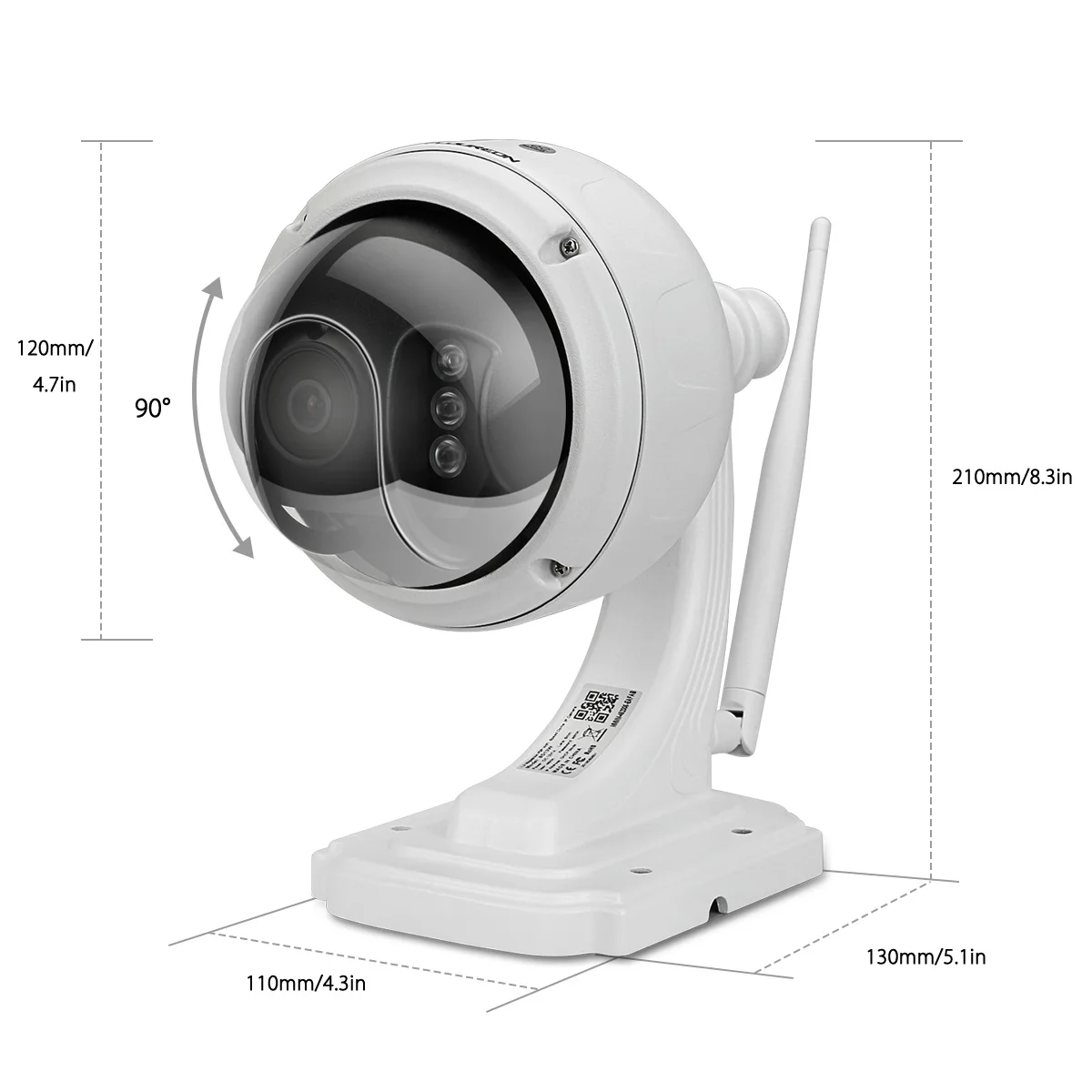 Floureon 1.3MP 960 P 1280*960 Wifi H.264 Беспроводной видеонаблюдения TF Micro SD карты IP66 режим AP