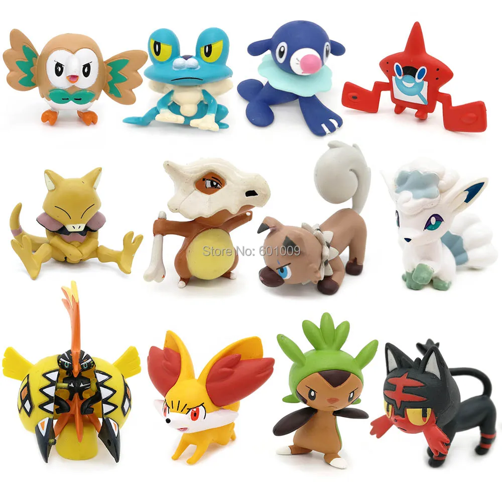 10 шт/партия бар алола Vulpix Chespin Cubone Aipom мяут Fennekin Froakie Литтен Marshadow в течении 3 7 см ПВХ