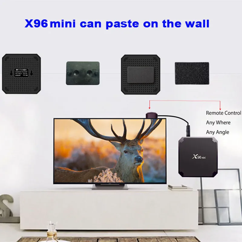 X96 Мини ТВ коробка Amlogic S905W Smart Android 7 1 Wi-Fi 2G RAM 16G ROM медиаплеер 100 м LAN 4 K HD г 8 набор