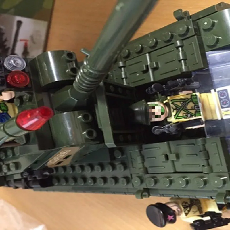 466pcs Building Block Small Grain Boy Assembling Model 6-10 Year Children Alpinia Toys Plastic Military Series Tank 823 | Игрушки и
