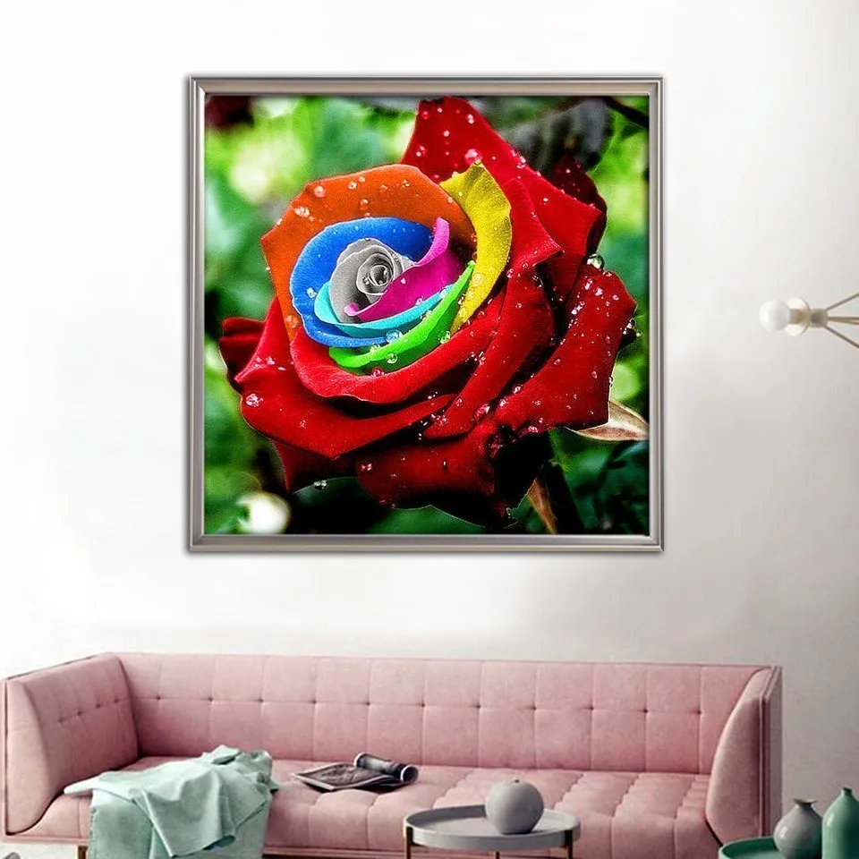 EverShine Diamond Painting Flowers Embroidery Full Display Rose Picture Of Rhinestones Mosaic Wall Decor Hobby | Дом и сад