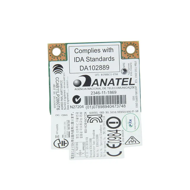 Fenvi Двухдиапазонная Bcm943228hmb 802.11a/B/G/N 300 Мбит/с Wifi беспроводная карта Bluetooth 4 0