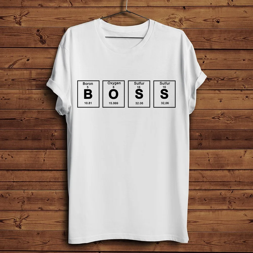 Мужская футболка повседневная белая с надписью boss funny geek|Мужские футболки| |
