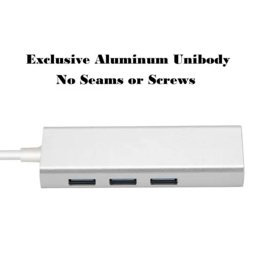 Концентратор USB 3 0 с портами и адаптером RJ45 Gigabit Ethernet 1000 Мбит/с для ПК MAC |