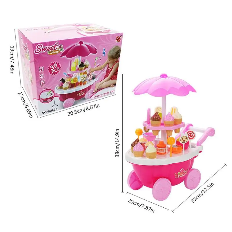 Children's play house toy with light music mini supermarket candy boat ice cream barbecue trolley game | Игрушки и хобби