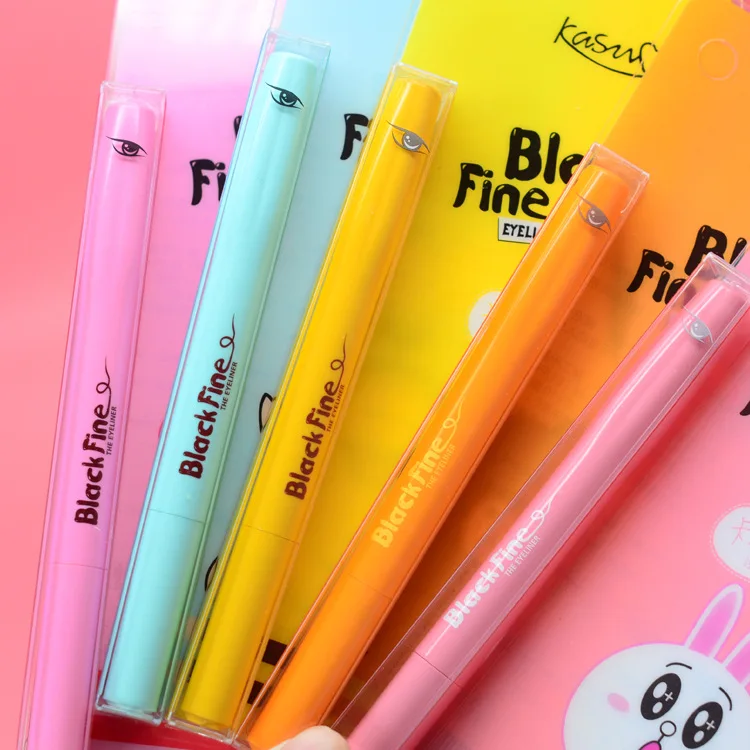 Очень тонкая и быстросохнущая Черная Подводка для глаз с рисунком из мультфильма