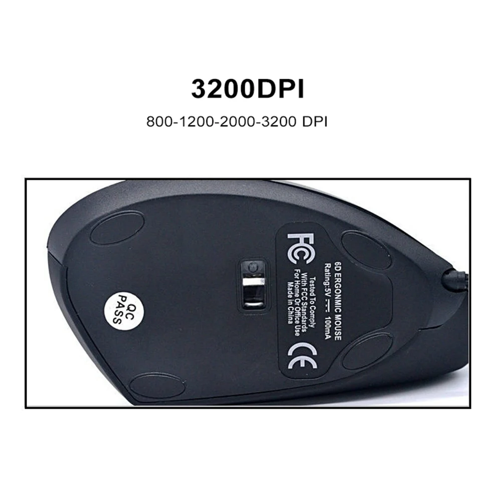 JSY 5 эргономичный лазер 3200 точек/дюйм 6 клавишная компьютерная игровая Проводная