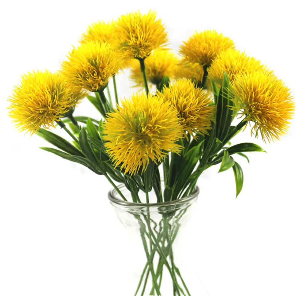 

10 Pcs/lot 25cm Artificial Flowers Dandelion Fake Flower Home Store Valentine's Day Wedding Decorations Party Home Decoration