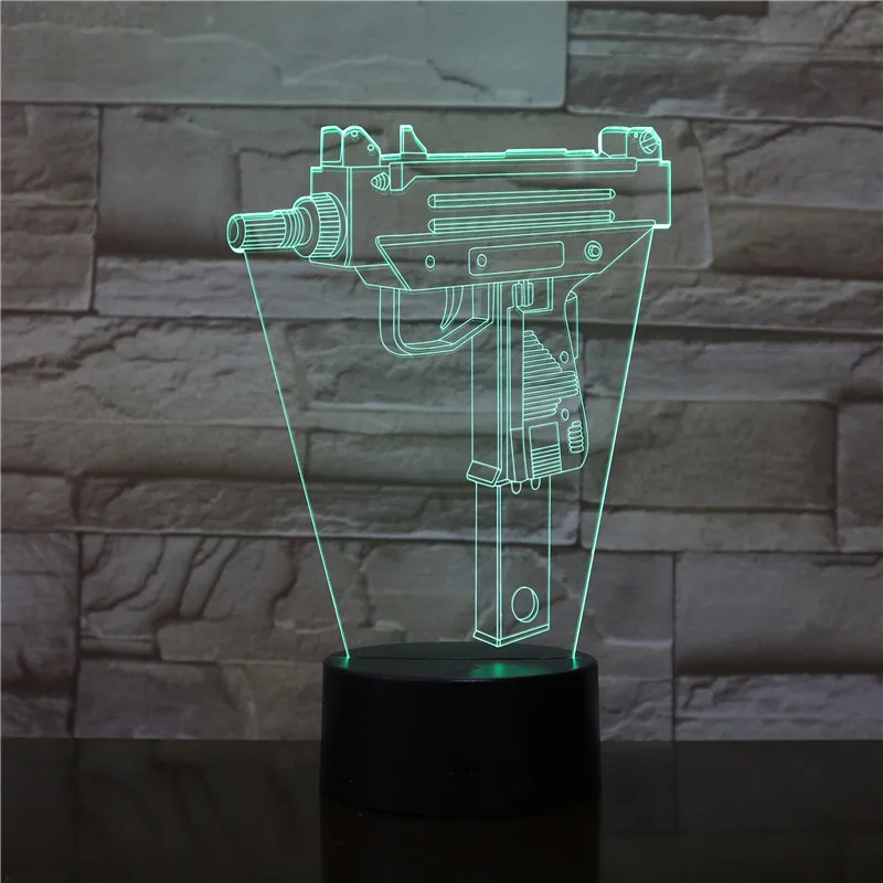 Светодиодный ночсветильник для пехоты 3D иллюзия USB сенсорный датчик RGB детский