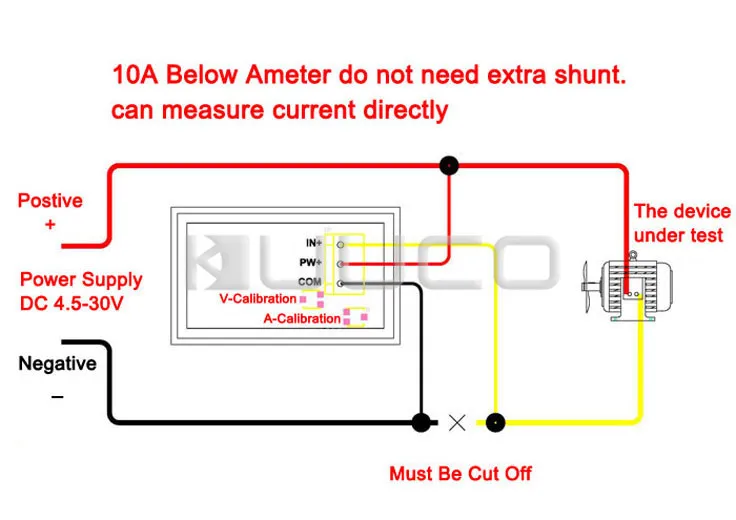 

5 PCS/LOT Digital monitor DC 4.5~30V/2A Voltmeter Ammeter 2in1 Panel Meter DC 12V 24V Digital Meter/Tester